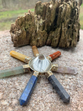 Load image into Gallery viewer, Chakra 7 point Energy Generator with clear quartz generator