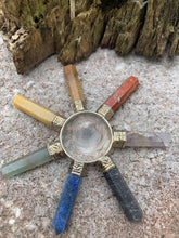 Load image into Gallery viewer, Chakra 7 point Energy Generator with clear quartz generator