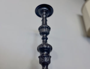 Antique Bronze Single-Branch Candle Holders-Baby Face
