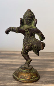 Vintage Bronze Ganesha Statue Standing 1 Leg