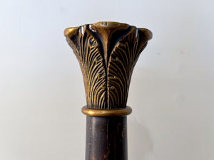 Antique Bronze Single-Branch Candle Holders-Dark&Bronze Detailed