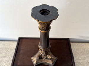 Antique Bronze Single-Branch Candle Holders-Dark&Bronze Detailed