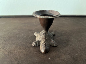Vintage Bronze Candle Holder Single-Branch 4-piece set-Turtle&Frog
