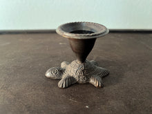 Load image into Gallery viewer, Vintage Bronze Candle Holder Single-Branch 4-piece set-Turtle&amp;Frog
