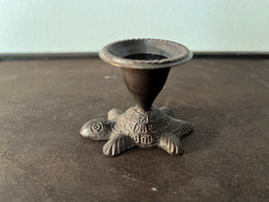 Vintage Bronze Candle Holder Single-Branch 4-piece set-Turtle&Frog