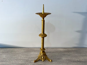 Church Bronze Single-Branch Candle Holders-Gold Detailed