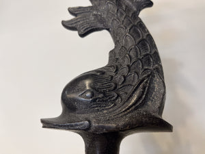 Antique Bronze Single-Branch Candle Holders-Aquatic Detailed