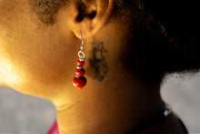 Load image into Gallery viewer, Yak Bone &amp; Brass Beaded Necklace-Red

