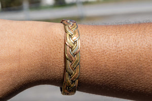 3 Mixed Metal Bracelet-Flat Braid