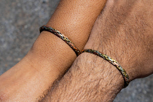 3 Mixed Metal Bracelet-Thin Braid