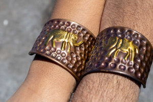 Brass and Copper Cuff-Elephant