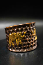 Load image into Gallery viewer, Brass and Copper Cuff-Elephant
