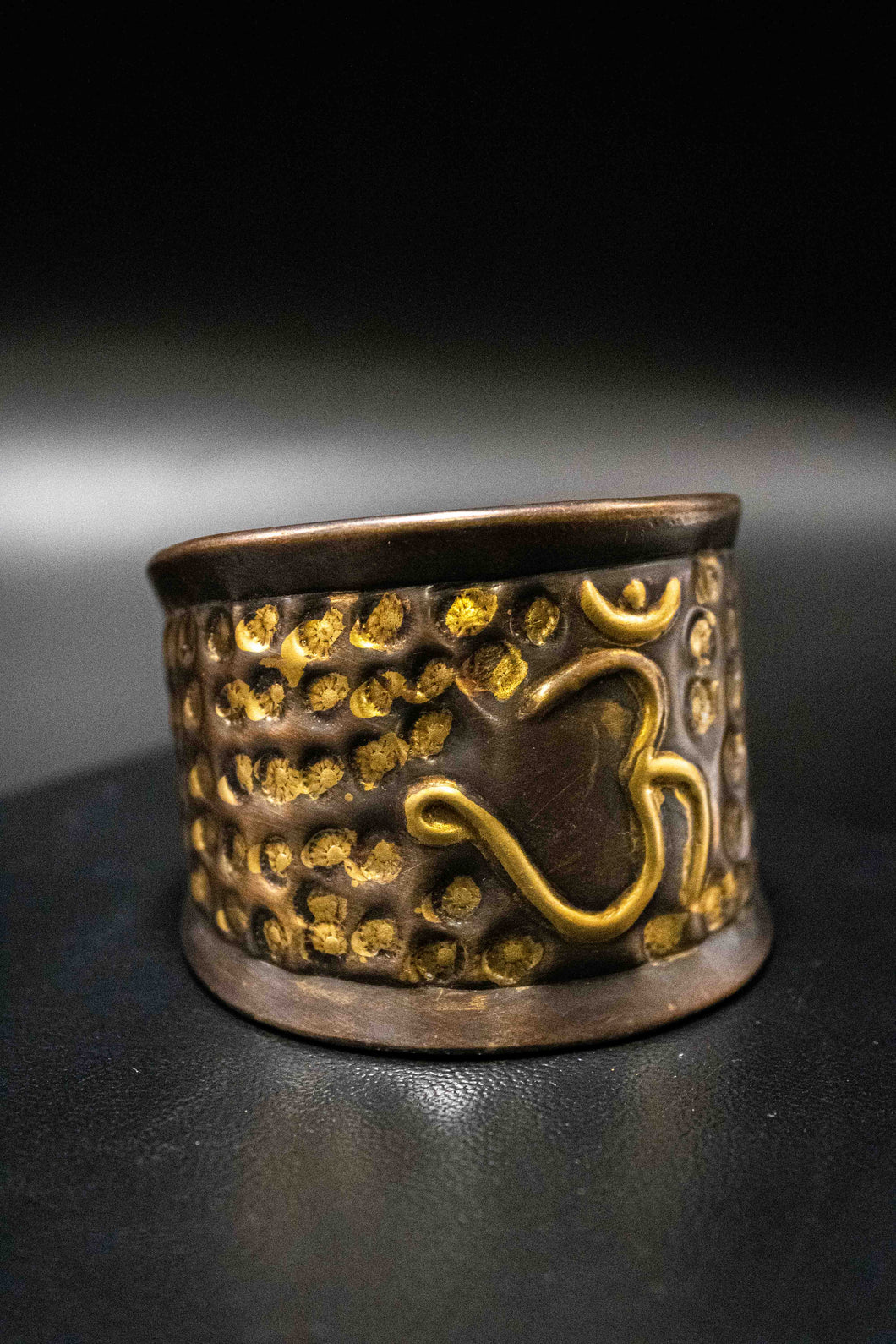 Brass and Copper Cuff-Om