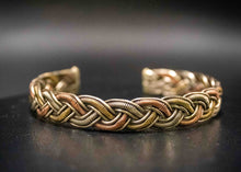 Charger l&#39;image dans la galerie, 3 Mixed Metal Bracelet-Raised Braid
