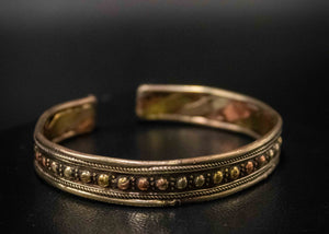 3 Mixed Metal Bracelet-Dotted Design