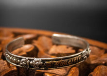 Load image into Gallery viewer, 3 Mixed Metal Mantra Bracelet-Thin
