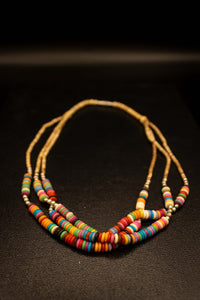 Yak Bone Beaded Spiritual Necklace- Multicolour