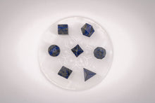 Load image into Gallery viewer, 7 pcs Chakra Platonic Sacred Crystal Geometric Set-Lapis Lazuli
