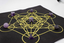 Load image into Gallery viewer, 7 pcs Chakra Platonic Sacred Crystal Geometric Set-Amethyst
