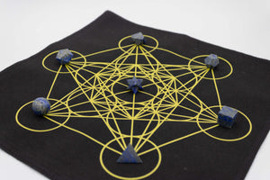 7 pcs Chakra Platonic Sacred Crystal Geometric Set-Lapis Lazuli
