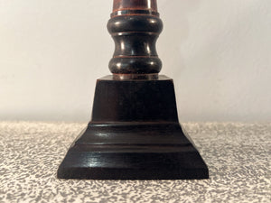 Antique Bronze Single-Branch Candle Holders-Dark & Red