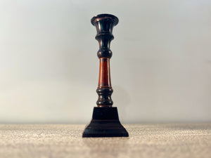 Antique Bronze Single-Branch Candle Holders-Dark & Red