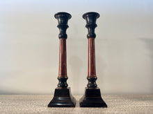 Load image into Gallery viewer, Antique Bronze Single-Branch Candle Holders-Dark &amp; Red
