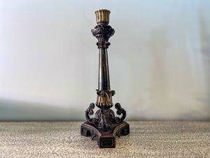 Antique Bronze Single-Branch Candle Holders-Duotone
