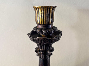 Antique Bronze Single-Branch Candle Holders-Duotone