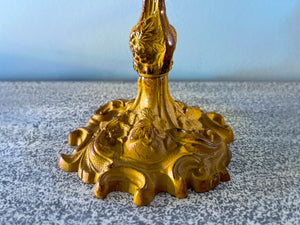 Victorian Bronze Five-Branch Candle Holders-Gold