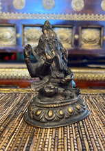 Charger l&#39;image dans la galerie, Vintage Bronze Ganesha Statue Sitting
