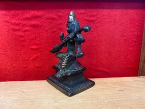 Vintage Bronze Saraswati Statue