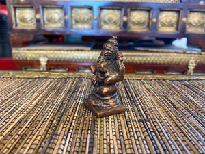 Vintage Bronze Ganesha Statue Small