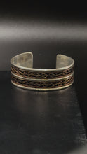 Load and play video in Gallery viewer, 3 Mixed Metal Cuff-Twist Detailed
