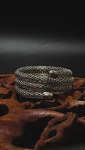 Load and play video in Gallery viewer, Adjustable Spiral Bracelet-White Metal
