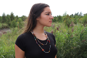 Necklace Beaded Murano Glass-Versatile