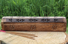 Load image into Gallery viewer, Star Wooden Box Incense Holder
