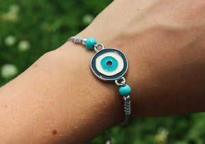 Evil Eye & Turquoise Bracelet