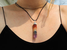 Load image into Gallery viewer, 7 Chakra Crystal Point Pendant
