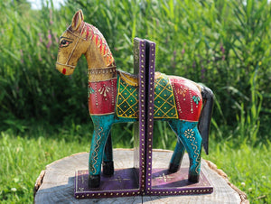 Hand-painted Horse Book End