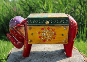 Hand-painted Elephant Box