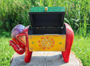 Hand-painted Elephant Box