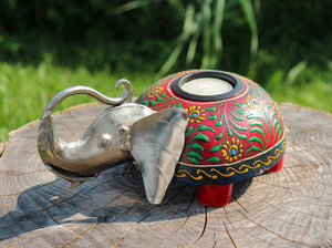 Hand-painted Elephant Candle-holder
