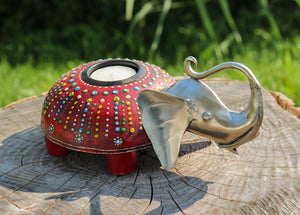 Hand-painted Elephant Candle-holder