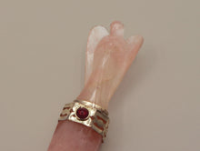 Load image into Gallery viewer, Rose Quartz Angel Wand
