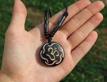 Load image into Gallery viewer, Vintage Yak Bone (Horn) Necklace-Om Pendant
