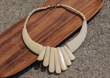 Load image into Gallery viewer, Vintage Yak (horn) Bone Necklace 7 Chakras-Natural Bone
