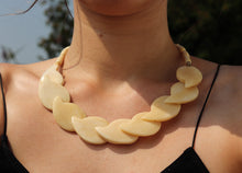 Load image into Gallery viewer, Vintage Yak Bone (Horn) Necklace- Teardrop Beaded (Light)

