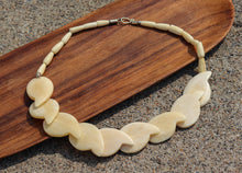 Load image into Gallery viewer, Vintage Yak Bone (Horn) Necklace- Teardrop Beaded (Light)
