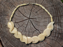 Load image into Gallery viewer, Vintage Yak Bone (Horn) Necklace- Teardrop Beaded (Light)
